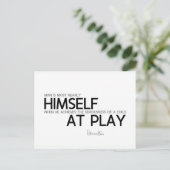 Oorspronkelijke titel: Heraclitus: Child at play Briefkaart (Staand voorkant)