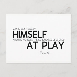 Oorspronkelijke titel: Heraclitus: Child at play Briefkaart