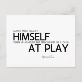 Oorspronkelijke titel: Heraclitus: Child at play Briefkaart