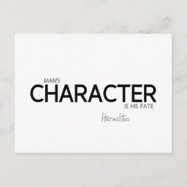 Oorspronkelijke titel: Heraclitus: Man's character Briefkaart