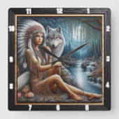 Oorspronkelijke titel: Hidden Path Forest Heart Vierkante Klok (Voorkant)