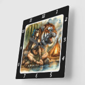 Oorspronkelijke titel: Hidden Path Tiger's heart Vierkante Klok (Hoek)