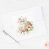 Oorspronkelijke titel: Little Pumpkin First Birthd Vierkante Sticker (Envelop)