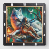 Oorspronkelijke titel: Moonlight Glade Ancient Wis Vierkante Klok (Voorkant)