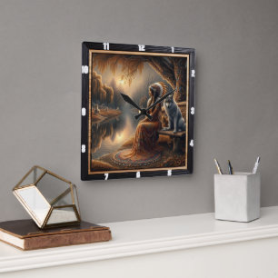 Oorspronkelijke titel: Mountain Peak Morning Song Vierkante Klok