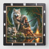 Oorspronkelijke titel: Mountain Peaks Starlight Dr Vierkante Klok (Voorkant)