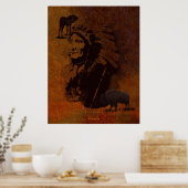 Oorspronkelijke titel: Native American Chief, Buff Poster (Keuken)