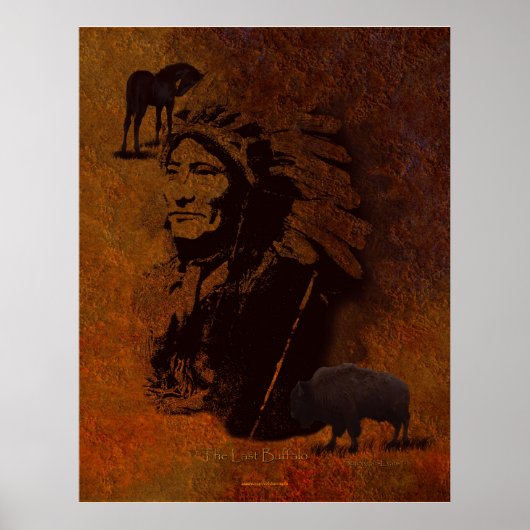 Oorspronkelijke titel: Native American Chief, Buff Poster (Voorkant)