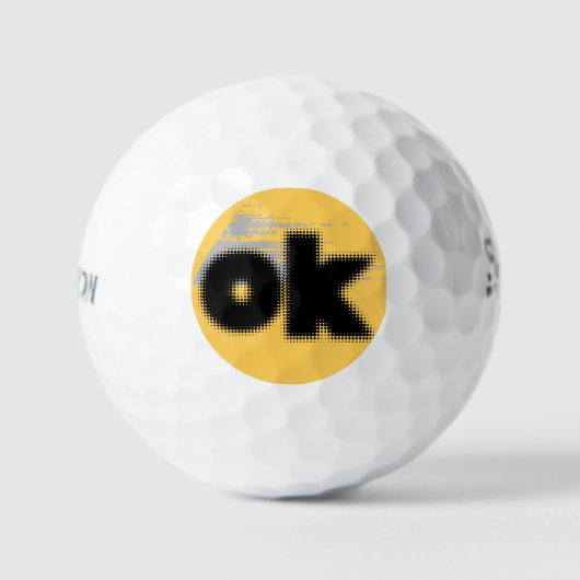 Oorspronkelijke titel: OK vibes - Simple & Bold Golfballen (Voorkant)