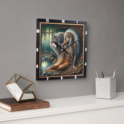 Oorspronkelijke titel: Pond Stillness Art Vierkante Klok (Kantoor)