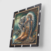 Oorspronkelijke titel: Pond Stillness Art Vierkante Klok (Hoek)