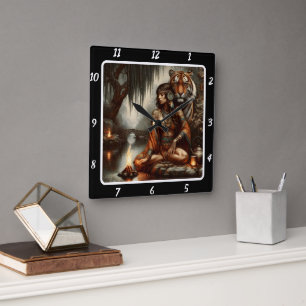 Oorspronkelijke titel: River's Edge Tiger's watch Vierkante Klok