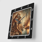 Oorspronkelijke titel: Starlight Pines Tiger's dre Vierkante Klok (Hoek)