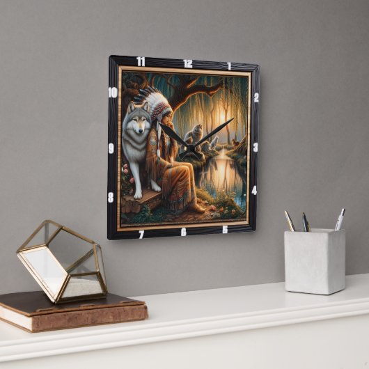 Oorspronkelijke titel: Stone Circle Still Dream Vierkante Klok (Kantoor)