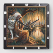 Oorspronkelijke titel: Stone Circle Still Dream Vierkante Klok (Voorkant)