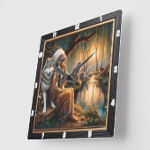 Oorspronkelijke titel: Stone Circle Still Dream Vierkante Klok (Hoek)