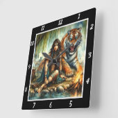 Oorspronkelijke titel: Tiger's form star's glow Vierkante Klok (Hoek)