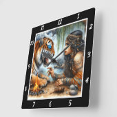 Oorspronkelijke titel: Tiger's heart stone's echo Vierkante Klok (Hoek)