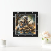 Oorspronkelijke titel: Tiger's Leap Forest's Shado Vierkante Klok (Huis)