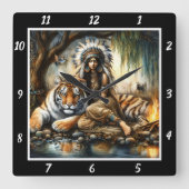 Oorspronkelijke titel: Tiger's Leap Forest's Shado Vierkante Klok (Voorkant)