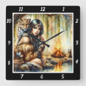 Oorspronkelijke titel: Tiger's paws stream's dance Vierkante Klok (Voorkant)