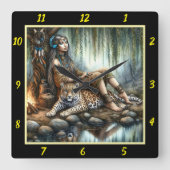 Oorspronkelijke titel: Tiger's Roar Mountain's Pea Vierkante Klok (Voorkant)