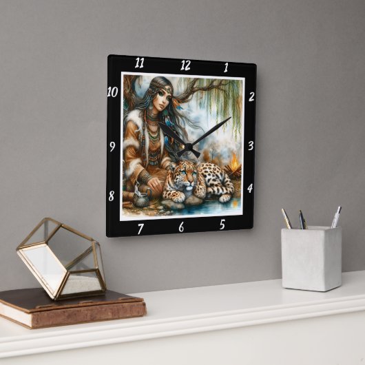 Oorspronkelijke titel: Tiger's stride mountain dre Vierkante Klok (Kantoor)