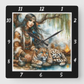 Oorspronkelijke titel: Tiger's stride mountain dre Vierkante Klok (Voorkant)