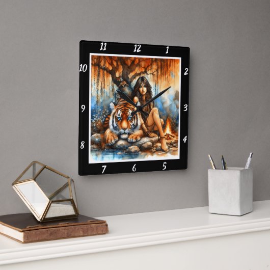 Oorspronkelijke titel: Tiger's tracks Willow's Vierkante Klok (Kantoor)