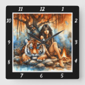 Oorspronkelijke titel: Tiger's tracks Willow's Vierkante Klok (Voorkant)