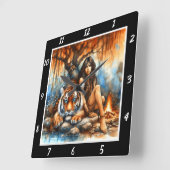 Oorspronkelijke titel: Tiger's tracks Willow's Vierkante Klok (Hoek)