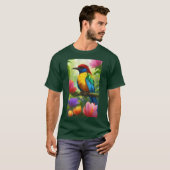 Oorspronkelijke titel: Vibrant Costa Rica Birds T- T-shirt (Voorkant volledig)