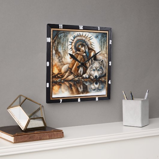 Oorspronkelijke titel: Willow's Shade Twilight Pea Vierkante Klok (Kantoor)