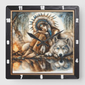 Oorspronkelijke titel: Willow's Shade Twilight Pea Vierkante Klok (Voorkant)