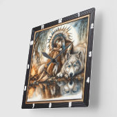 Oorspronkelijke titel: Willow's Shade Twilight Pea Vierkante Klok (Hoek)