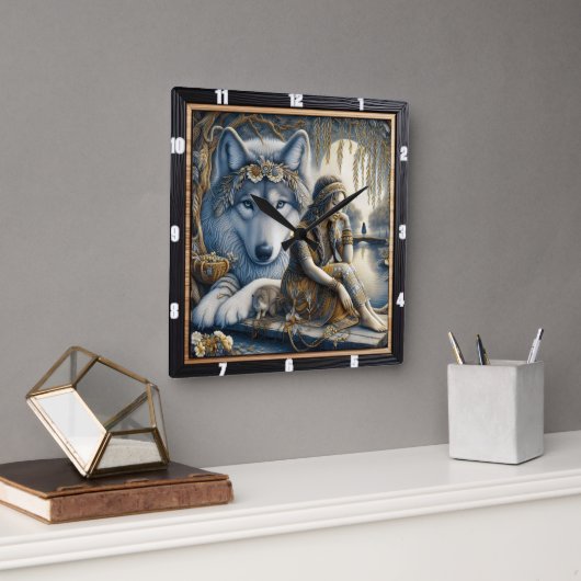 Oorspronkelijke titel: Wind through Ancient Time Vierkante Klok (Kantoor)