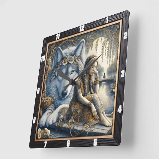 Oorspronkelijke titel: Wind through Ancient Time Vierkante Klok (Hoek)