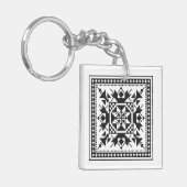 Oorspronkelijke traditionele zwarte kruising sleutelhanger (Voorkant Links)