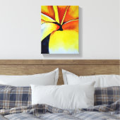 Oorspronkelijke tropische gele Frangipani-bloem Canvas Afdruk (Insitu (Slaapkamer))