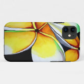 Oorspronkelijke tropische gele Frangipani-bloem Case-Mate iPhone Case (Achterkant (horizontaal))