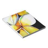 Oorspronkelijke tropische gele Frangipani-bloem Notitieblok (Schuin)