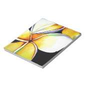 Oorspronkelijke tropische gele Frangipani-bloem Notitieblok (Linkerzijde)