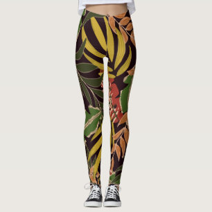 Oorspronkelijke tropische Planten bladeren Leggings