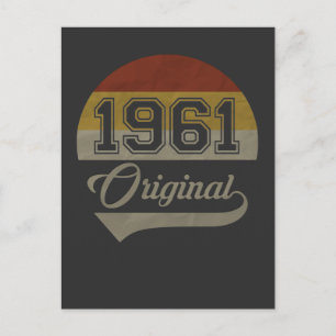 Oorspronkelijke verjaardag 60 jaar origineel 1961  briefkaart
