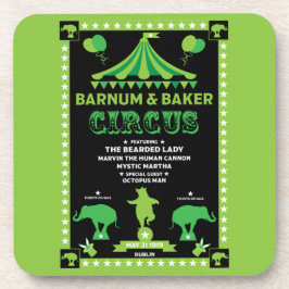 Oorspronkelijke Vintages geïnspireerd rond circus Bier Onderzetter