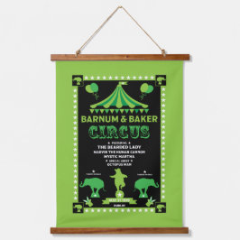 Oorspronkelijke Vintages geïnspireerd rond circus Hangend Wandkleed