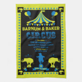 Oorspronkelijke Vintages geïnspireerde circuskunst Theedoek (Verticaal)