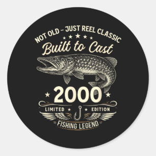 Oorspronkelijke visgift voor mannen 26e verjaardag ronde sticker