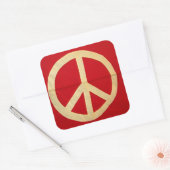 Oorspronkelijke Vredesteken Vlag Vierkante Sticker (Envelop)