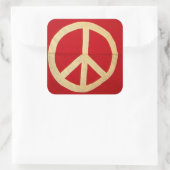 Oorspronkelijke Vredesteken Vlag Vierkante Sticker (Tas)